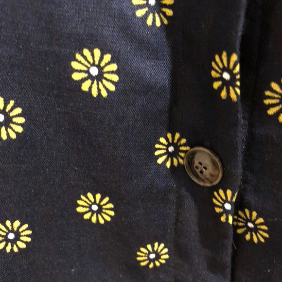 J. Crew Factory Navy and Gold Polka Dot Midi Dress - Picture 4 of 4